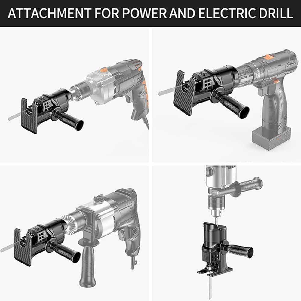 ドライバー電動ドリルのヘッドを電動のこぎりレシプロソー家庭用多機能木製工具Bに変換