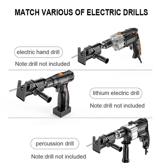 ドライバー電動ドリルのヘッドを電動のこぎりレシプロソー家庭用多機能木製工具Aに変換